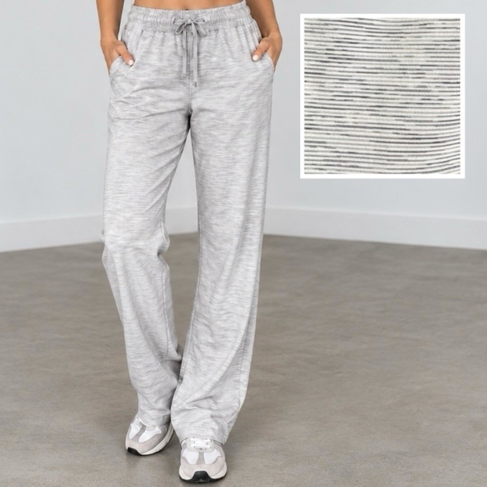 Lululemon Athletica Pants 12 Gray Straight Leg Athleisure Yoga Lounge Stretch